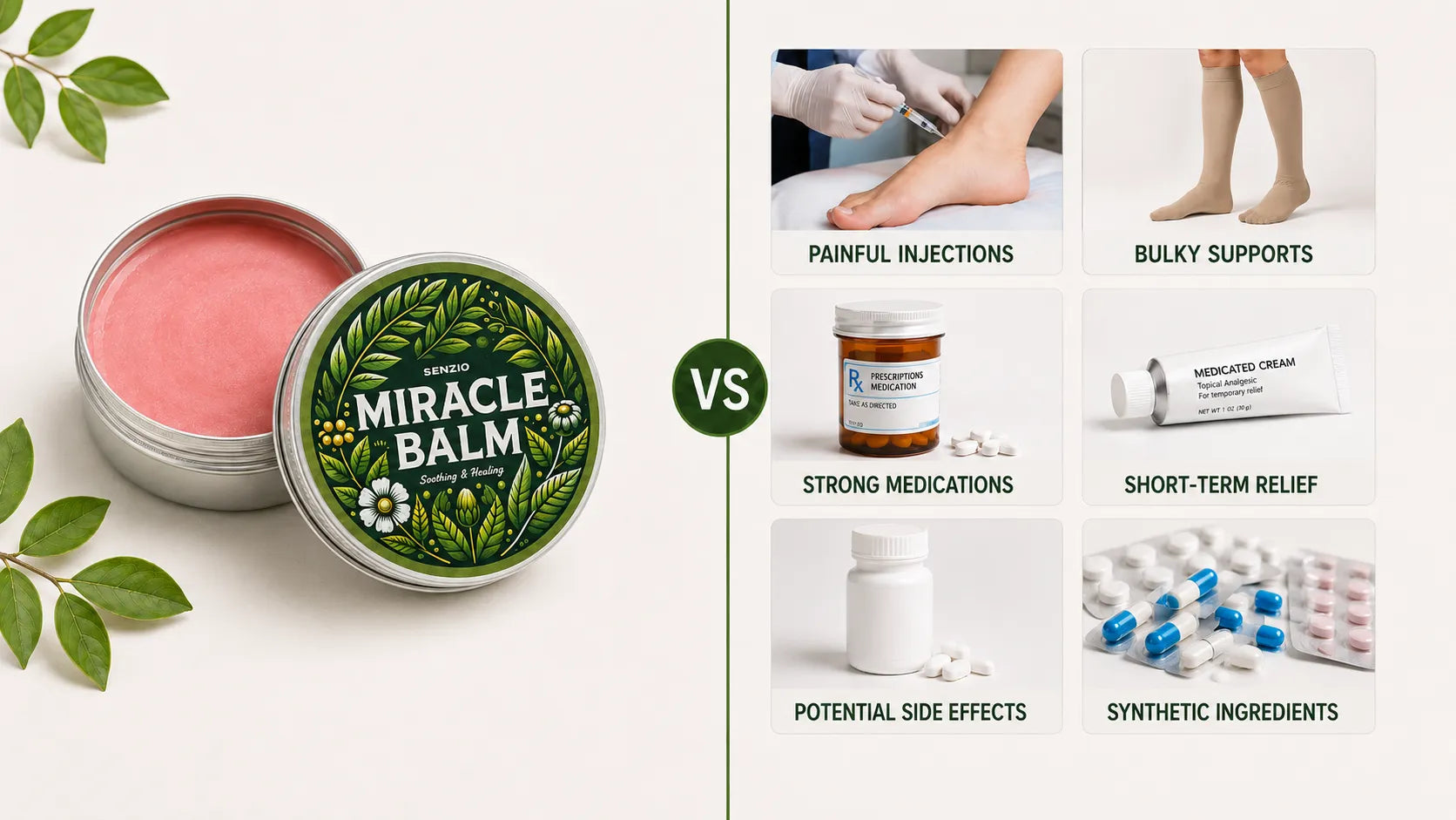 Senzio Miracle Balm frente a alternativas típicas