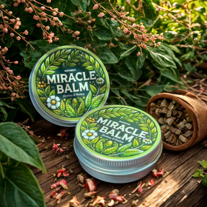 Miracle Balm en un entorno herbal